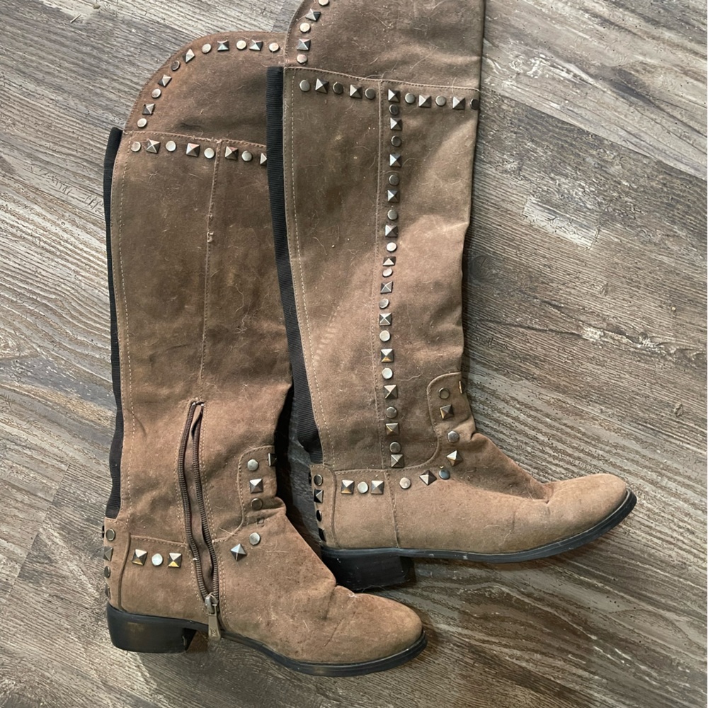 Knee high women’s studded boots